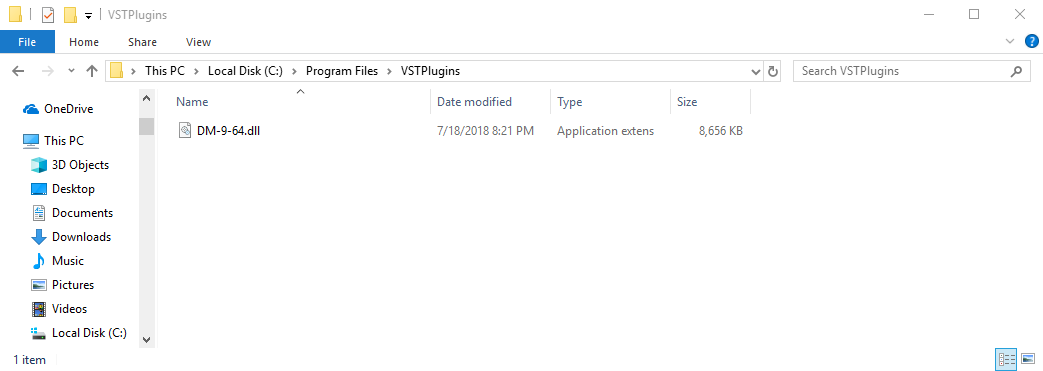 Install folder for Windows